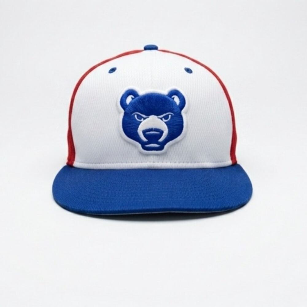 New Iowa Cubs Fitted Hat Mesh Red White Blue MiLB Baseball Cap One Size 7 1/4